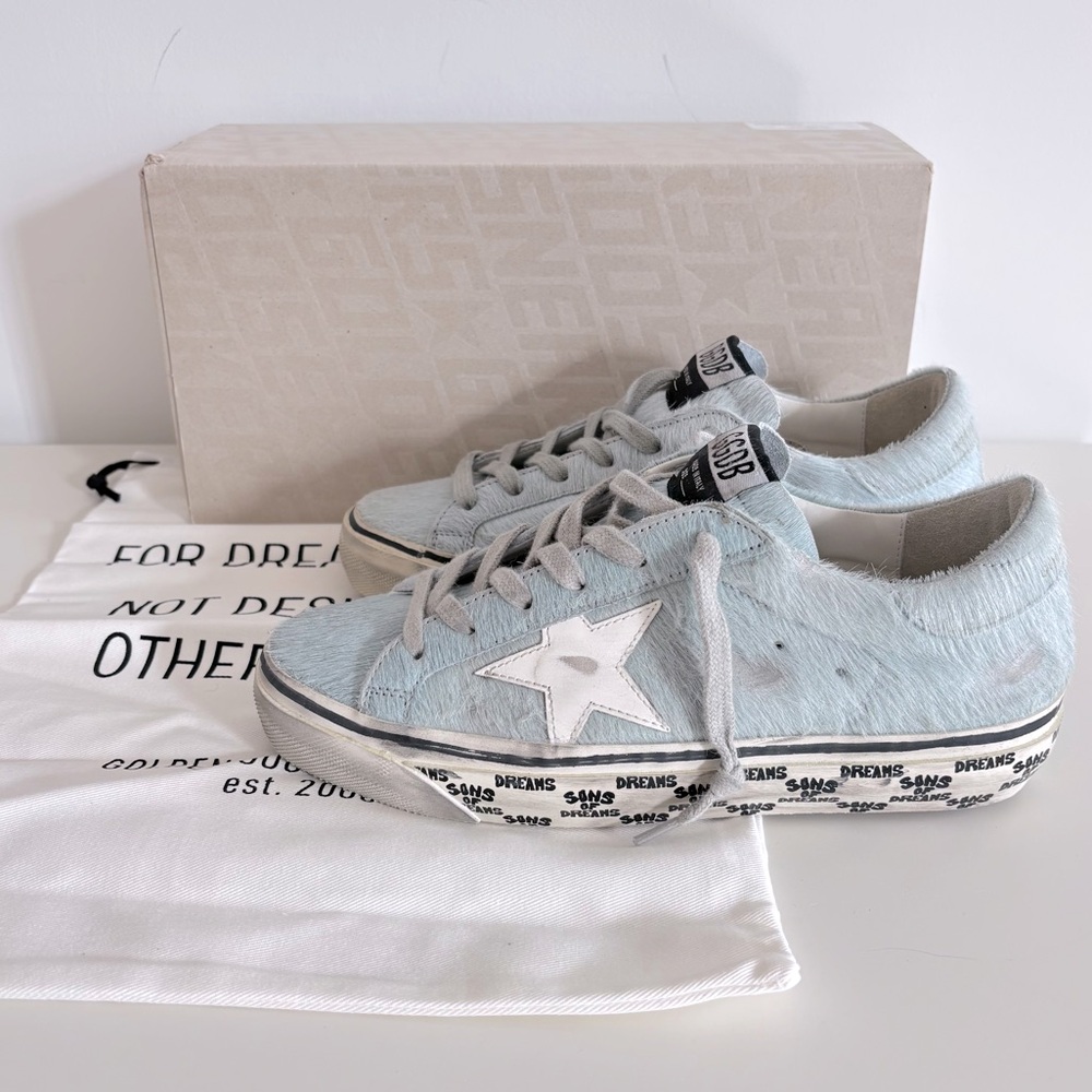 Golden Goose Superstar Classica Horsey Turquoise Sneakers